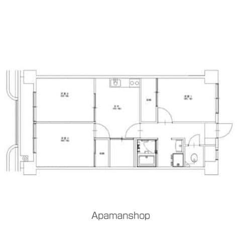 NOIE旭橋(3DK/6階)の間取り写真