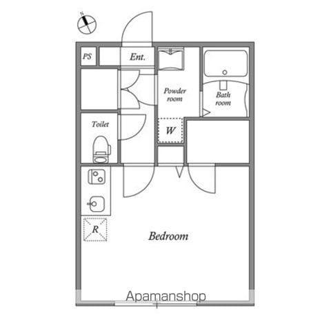 LEGALAND市谷薬王寺(ワンルーム/2階)の間取り写真