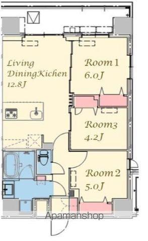 スプランディッド上野ノース(3LDK/14階)の間取り写真