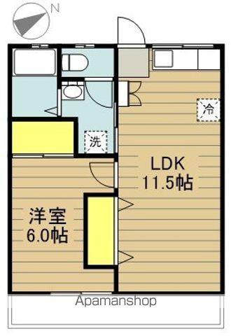 第2金子コーポ(1LDK/1階)の間取り写真