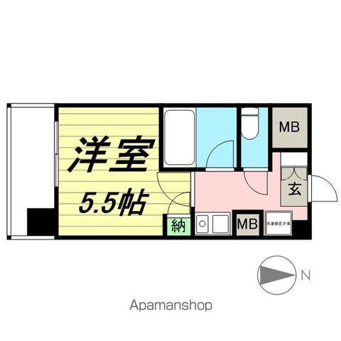 シンシア・シティ榴岡(1K/7階)の間取り写真