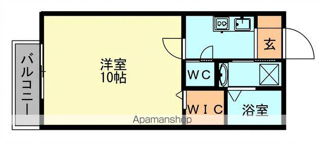 ロズウェル(1K/2階)の間取り写真