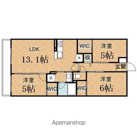 サンクレイドル聖蹟桜ヶ丘レジデンス(3LDK/13階)の間取り写真
