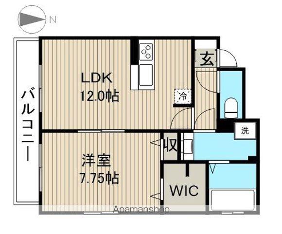 マメールロワ(1LDK/1階)の間取り写真