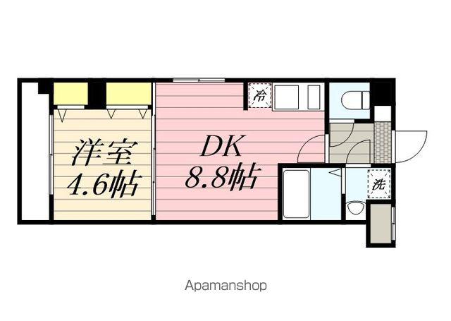 プリファード幕張(1DK/2階)の間取り写真