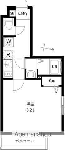 コスモリード蚕糸の森公園(1K/2階)の間取り写真