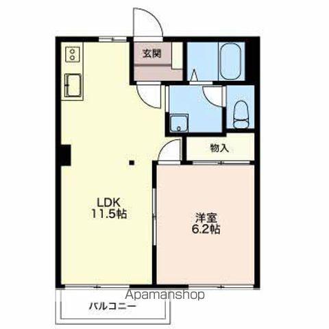 グレースマンションB(1LDK/1階)の間取り写真