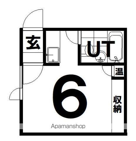 グリーンヒル(ワンルーム/1階)の間取り写真