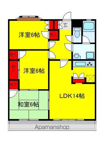 シャンベルタン我孫子(3LDK/2階)の間取り写真