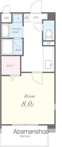 カーサヴィヴァーチェ(1K/1階)の間取り写真