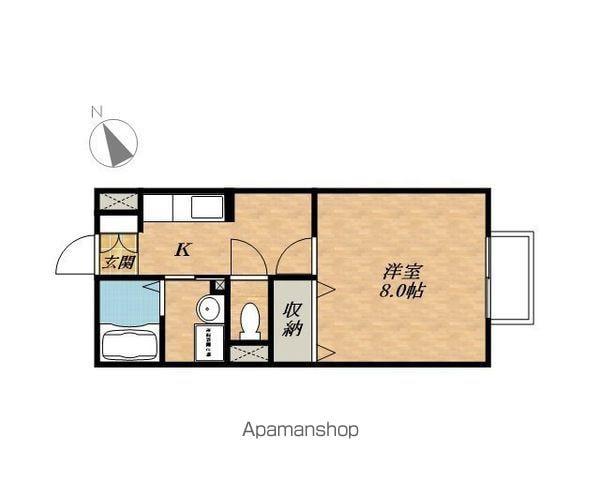 ボナール大澤(1K/1階)の間取り写真