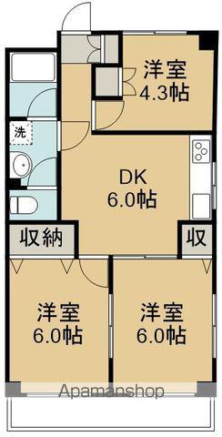 松島グリーンハイツ(3DK/3階)の間取り写真