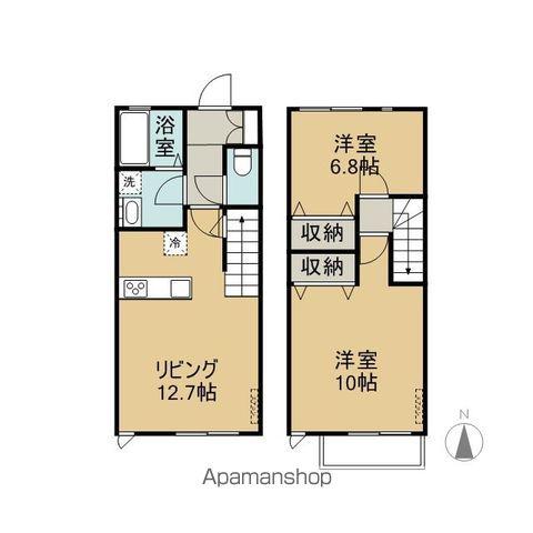 ハイムスクエア本宮壱番館(2LDK/2階)の間取り写真