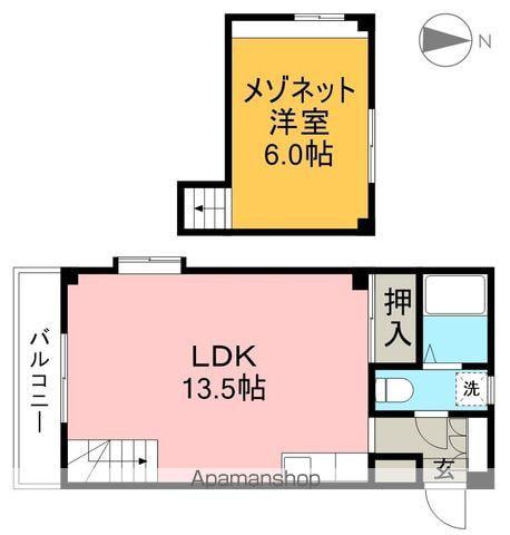 SINAJYURIME LANA(1LDK/4階)の間取り写真