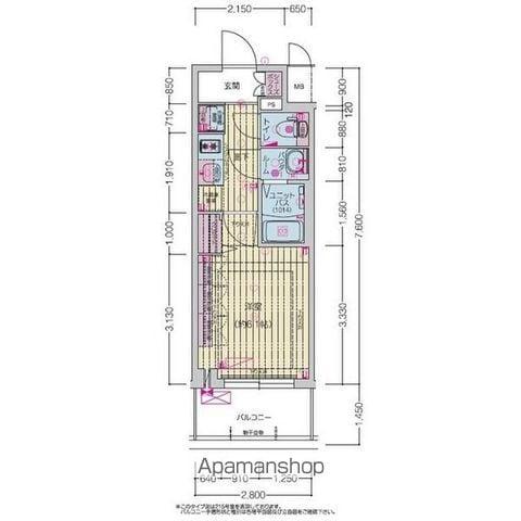 プレサンス上前津ディアシス(1K/4階)の間取り写真