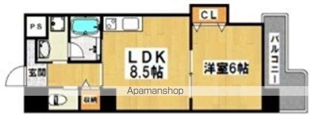 住吉橋ポルト(1LDK/5階)の間取り写真
