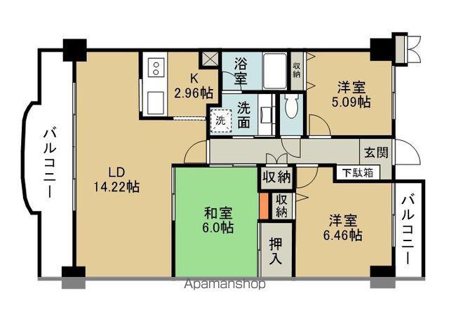 プレステージ青山(3LDK/2階)の間取り写真