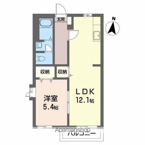 グランドール・K(1LDK/1階)の間取り写真