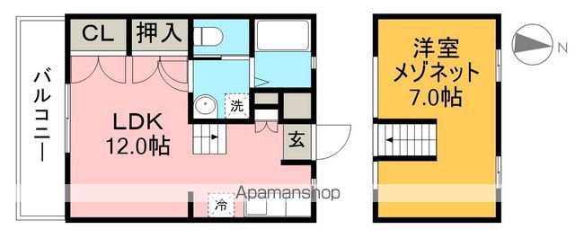 FIORE GIALLO(1LDK/3階)の間取り写真