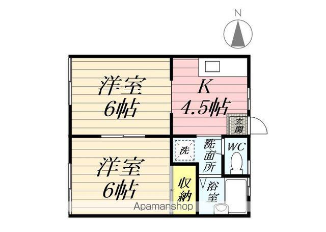ヴェルコリン(2K/1階)の間取り写真