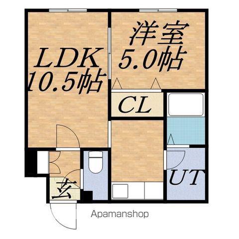 AQUAⅢ(1LDK/1階)の間取り写真