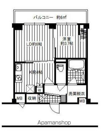 ダイヤモンドクレスト南流山(1LDK/3階)の間取り写真