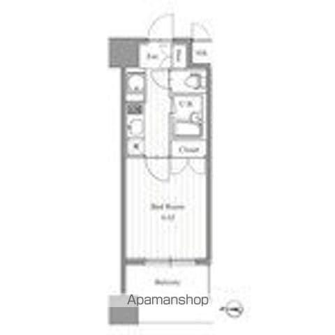 プライマル森下(1K/11階)の間取り写真