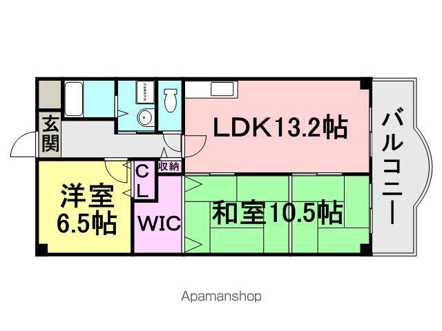 サンティールユイ(2LDK/2階)の間取り写真