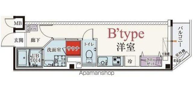 BCASA KOIWA 2ND(ワンルーム/3階)の間取り写真