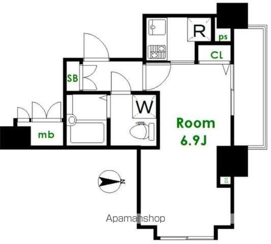 フェニックス方南町参番館(1K/5階)の間取り写真