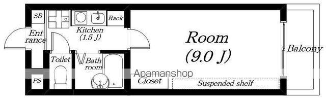 センチュリー柴田2(1K/1階)の間取り写真