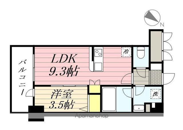 パヴァナジオーネ寺町通(1LDK/3階)の間取り写真