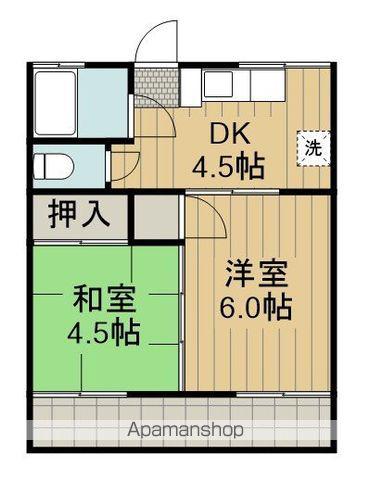 玉川ハイツ(2DK/3階)の間取り写真