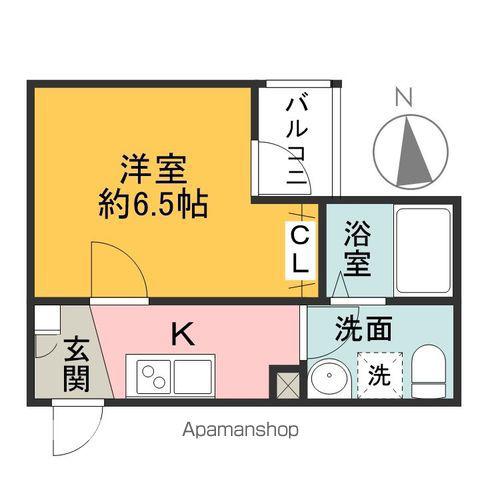 SORANOA飯能(1K/3階)の間取り写真