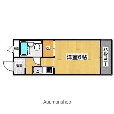 柚樹ハウス(1K/2階)の間取り写真