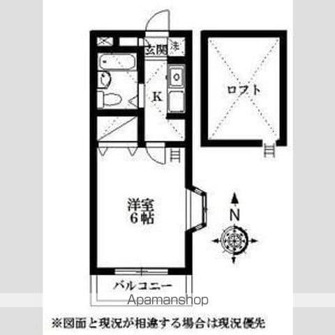 城北ロイドアパートC(1K/2階)の間取り写真