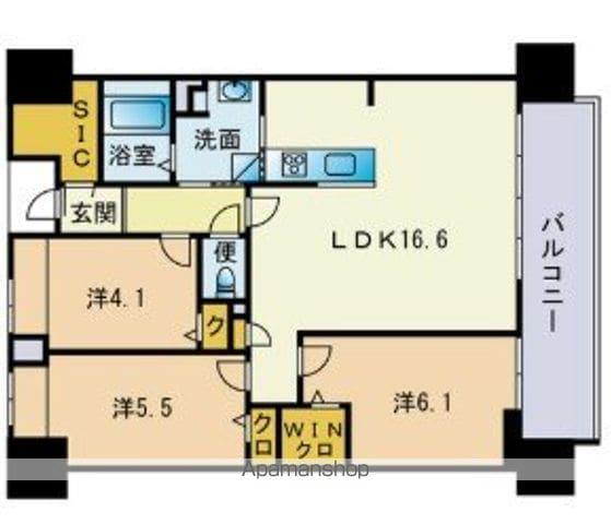 パティオスタイル照葉(3LDK/4階)の間取り写真
