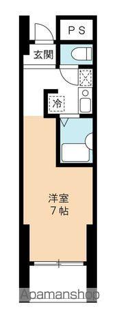 マリオンS(1K/7階)の間取り写真