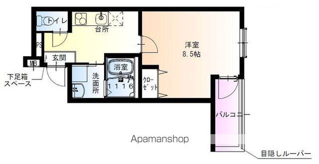 フジパレス平野郷 Ⅲ番館(1K/2階)の間取り写真