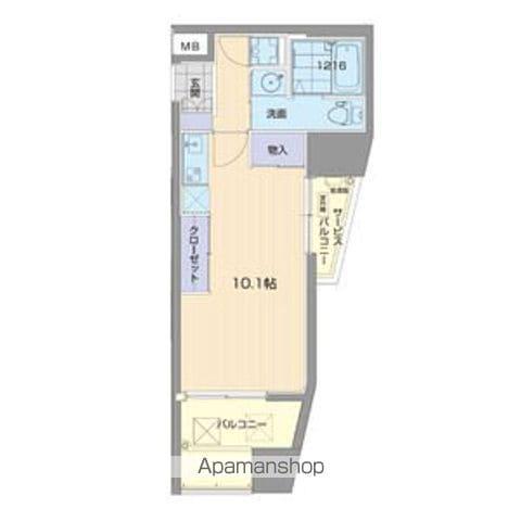 ライブコート千種(1K/4階)の間取り写真