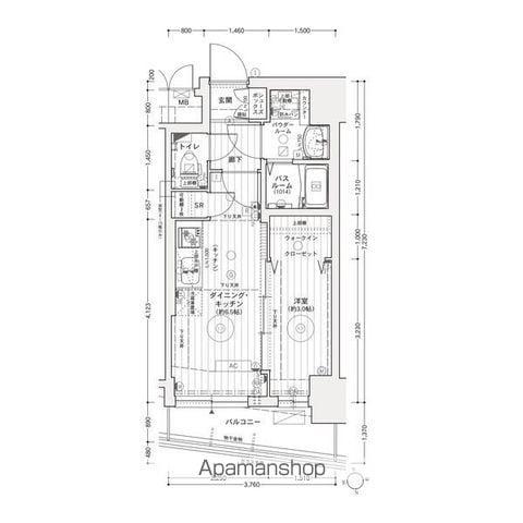エステムコート名古屋上前津(1DK/15階)の間取り写真