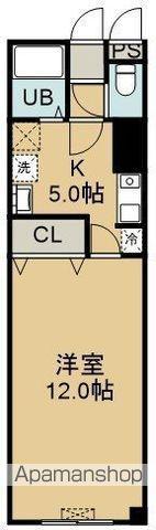トクトラストⅤ(1K/3階)の間取り写真
