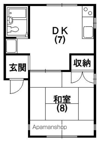エスクードSHUN-N(1DK/2階)の間取り写真