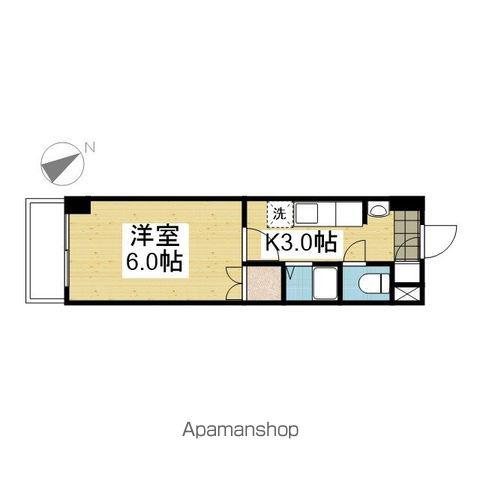 モーメント枝松(1K/3階)の間取り写真
