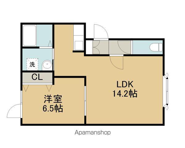 レインボーハウスサヴォア(1LDK/2階)の間取り写真