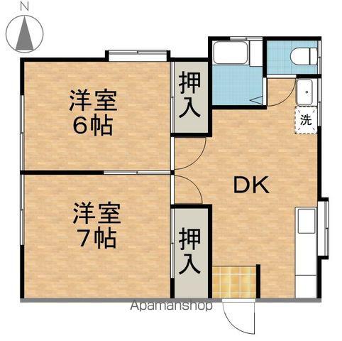 栄和ハイツ(2DK/1階)の間取り写真