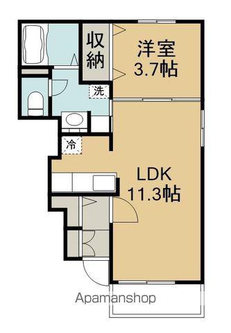 ラフレシール(1LDK/1階)の間取り写真