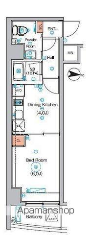 エストゥルースプラス両国(1K/6階)の間取り写真