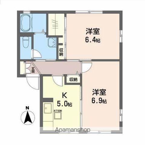 フォーレス川平(2K/1階)の間取り写真