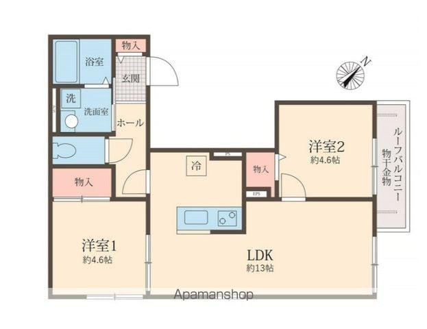 ALVA(2LDK/1階)の間取り写真